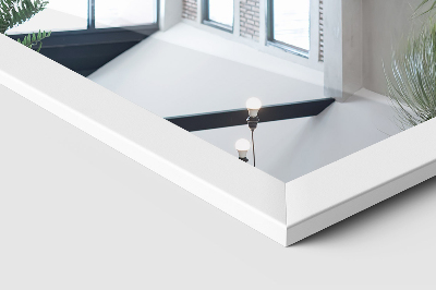 Specchio da terra con cornice bianca 36x156 cm