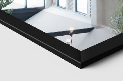 Specchio da terra con cornice nera 36x156 cm