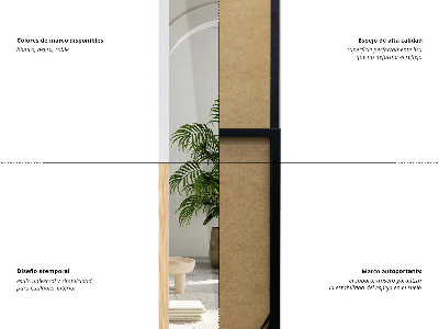 Specchio da terra con cornice color rovere 36x156 cm