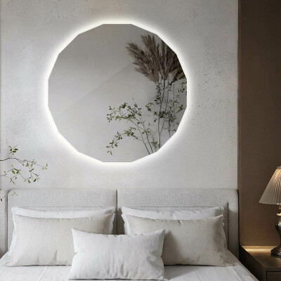 Specchio geometrico con illuminazione a LED