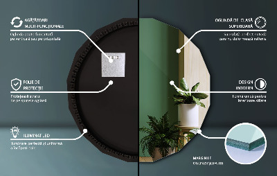 Specchio geometrico con illuminazione a LED