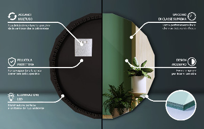 Specchio geometrico con illuminazione a LED