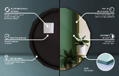 Specchio geometrico con illuminazione a LED