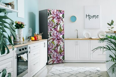 Adesivo magnetico per frigo Fiori rosa