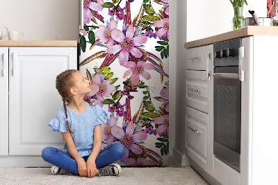 Adesivo magnetico per frigo Fiori rosa