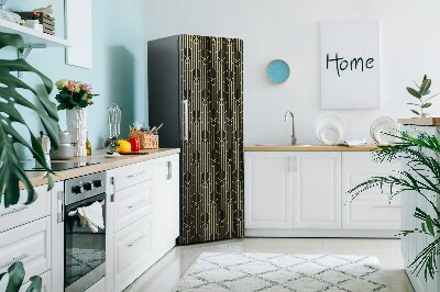 Adesivo magnetico per frigo Linee astratte gialle