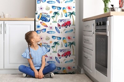 Cover magnetica per frigo Spiaggia dei surfisti