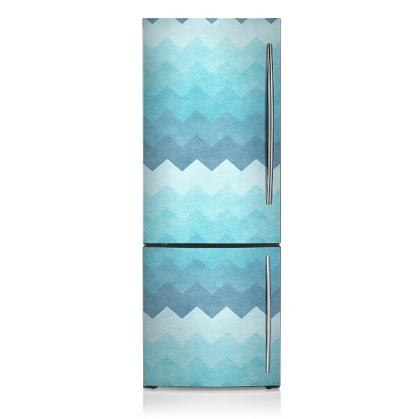 Cover magnetica per frigo Zigzag blu