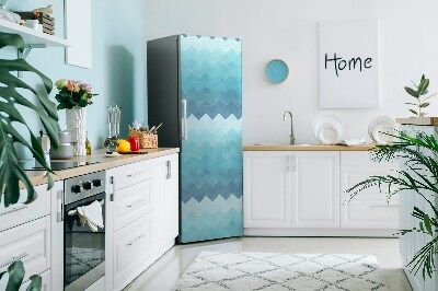 Cover magnetica per frigo Zigzag blu