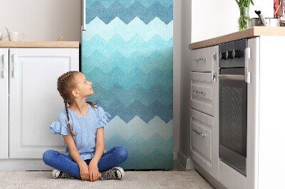 Cover magnetica per frigo Zigzag blu