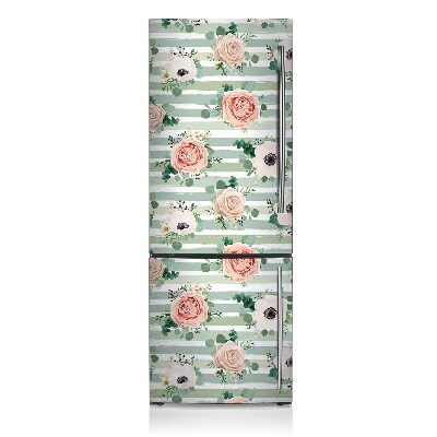 Cover magnetica per frigo Rose a strisce