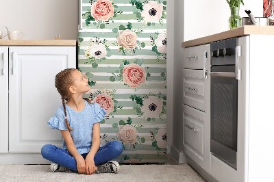 Cover magnetica per frigo Rose a strisce