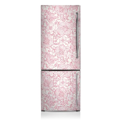 Adesivo magnetico per frigo Linea di lacrime di fiori