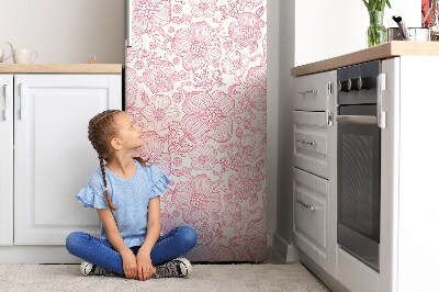 Adesivo magnetico per frigo Linea di lacrime di fiori