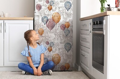 Adesivo magnetico per frigo Palloncini e case