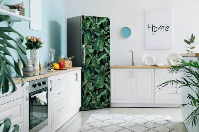 Adesivo magnetico per frigo Foglie tropicali