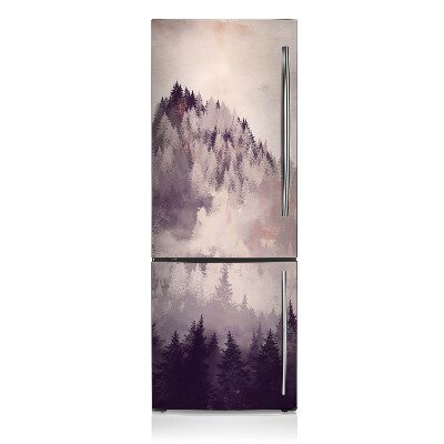 Cover magnetica per frigo Montagna nella foresta