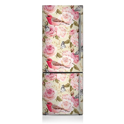 Cover magnetica per frigo Uccelli e fiori