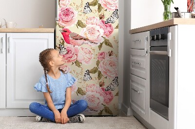 Cover magnetica per frigo Uccelli e fiori