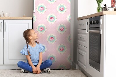 Adesivo magnetico per frigo Rose e punti