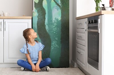 Adesivo magnetico per frigo Foresta oscura