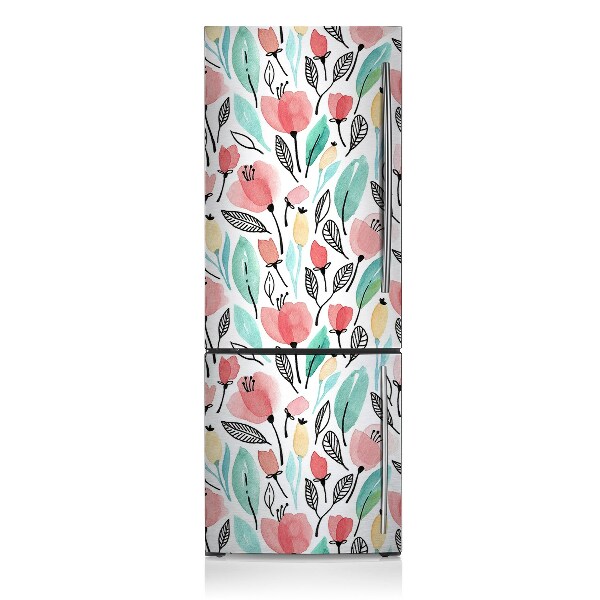 Cover magnetica per frigo Fiori rossi