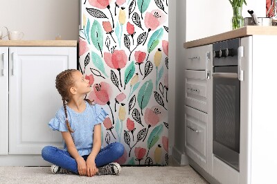 Cover magnetica per frigo Fiori rossi