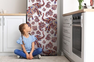 Adesivo magnetico per frigo Motivo paisley con elefante