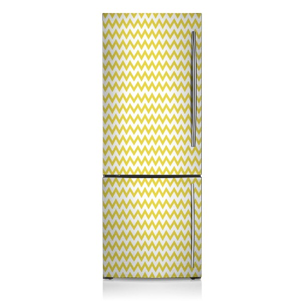 Adesivo magnetico per frigo Zigzag gialli