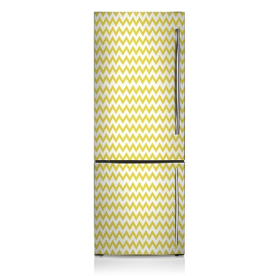 Adesivo magnetico per frigo Zigzag gialli