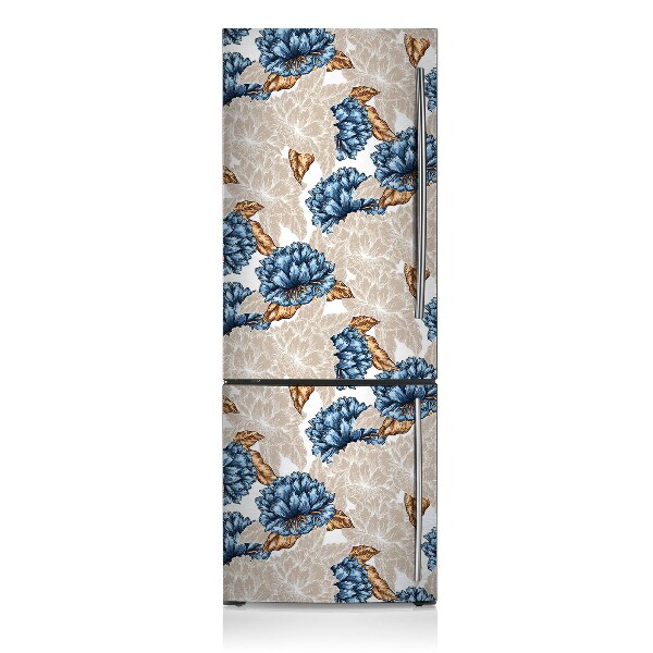 Cover magnetica per frigo Fiori blu