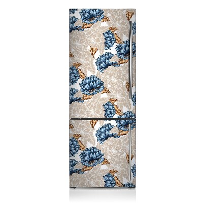 Cover magnetica per frigo Fiori blu