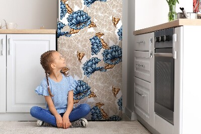 Cover magnetica per frigo Fiori blu