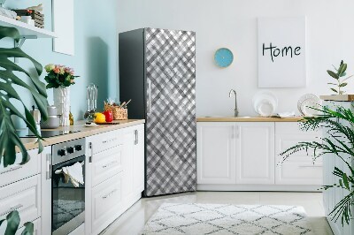 Adesivo magnetico per frigo Motivo a quadretti grigi