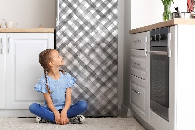 Adesivo magnetico per frigo Motivo a quadretti grigi