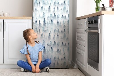 Adesivo magnetico per frigo Foresta nebbiosa