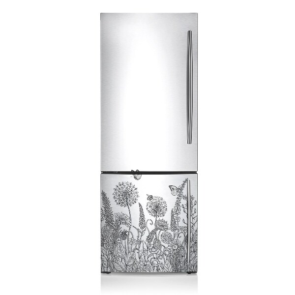 Cover magnetica per frigo Schizzo di fiori