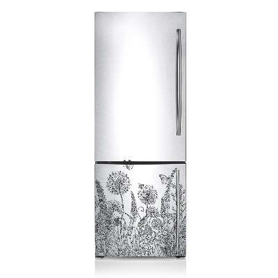 Cover magnetica per frigo Schizzo di fiori