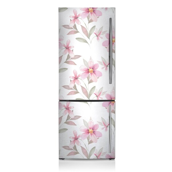 Adesivo magnetico per frigo Fiori rosa