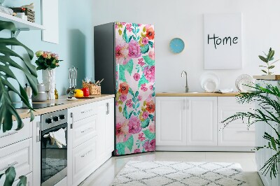 Adesivo magnetico per frigo Bella flora