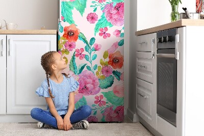 Adesivo magnetico per frigo Bella flora