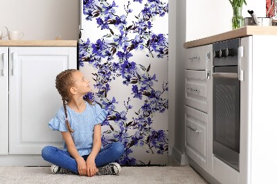 Adesivo magnetico per frigo Fiori blu