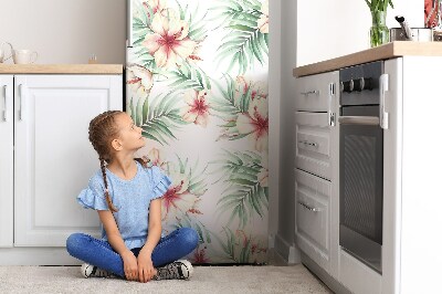 Adesivo magnetico per frigo Fiori hawaiani