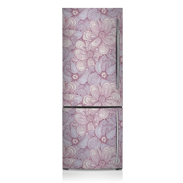 Cover magnetica per frigo Fiori scarabocchiati