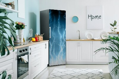 Adesivo magnetico per frigo Fulmine blu