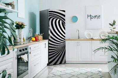 Rivestimento per frigorifero Vortice in bianco e nero