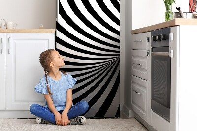 Rivestimento per frigorifero Vortice in bianco e nero