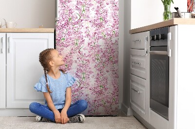 Adesivo magnetico per frigo Fiori viola