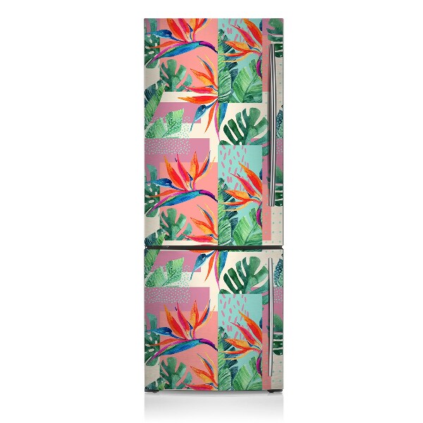 Adesivo magnetico per frigo Mosaico tropicale