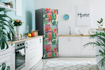 Adesivo magnetico per frigo Mosaico tropicale